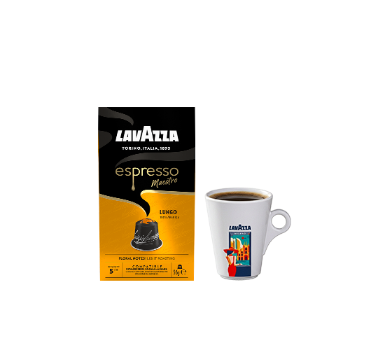 Coffret Espresso Maestro Lungo 120 capsules Nespresso® + Mug offert