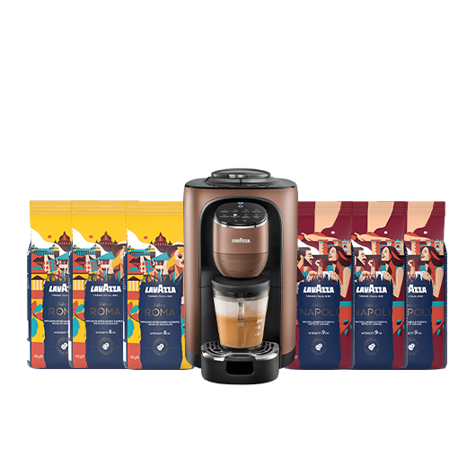 Coffret Assoluta machine à grains + 2,7kg Tales of Italy