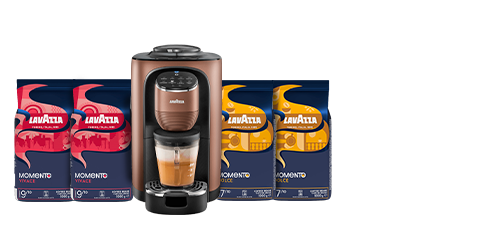 Coffret Assoluta machine à grains + 4 kg Momento